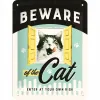 Plakat 15 x 20cm Beware of the Cat 26208