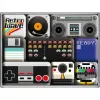 Magnesy (9szt) Retro Wave Media 83070