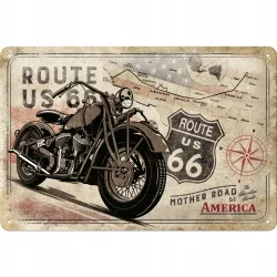Plakat 20x30 Route 66 Bike Map 22279