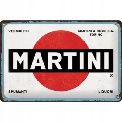 Plakat 20x30 Martini Logo White 22346