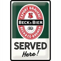 Plakat 20x30 Becks-Served Here 22297