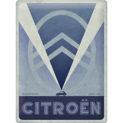 Plakat 30x40 Citroen 2CV Logo Blue 23308