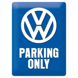 Tablica szyld VOLKSWAGEN PARKING ONLY blacha 30x40