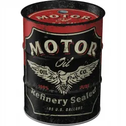 Skarbonka MOTOR OIL USA metalowa puszka prezent