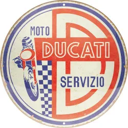 Plakat okrągły 35cm Ducati Moto 25109