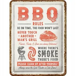 Plakat 15x20 BBQ Rules 26306