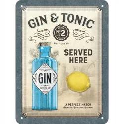 Plakat 15x20 Gin Tonic Served Here 26266