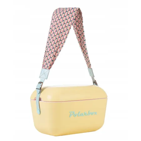Pasek do lodówki POLARBOX skórzany tekstylny turkus geometric 12 20