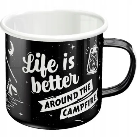 Emaliowany Kubek Life Is Better 43221