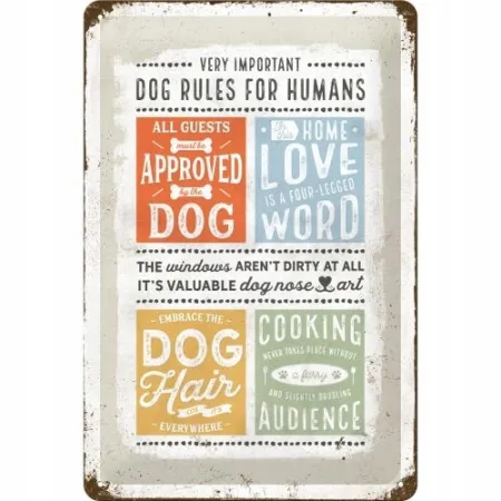 Plakat 20x30 PfotenSchild Dog Rule 22289