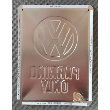 Plakat 15 x 20cm VW Parking Only 26169