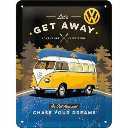 Plakat 15x20 VW Bulli Lets Get Awa 26251