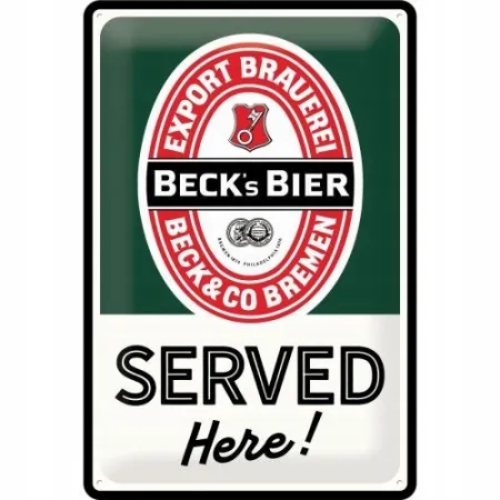 Plakat 20x30 Becks-Served Here 22297