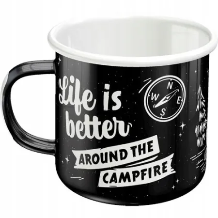 Emaliowany Kubek Life Is Better 43221