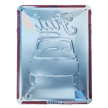 Plakat metalowy 15x20 cm Fiat 500 The Italian Classic 26278