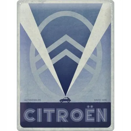 Plakat 30x40 Citroen 2CV Logo Blue 23308
