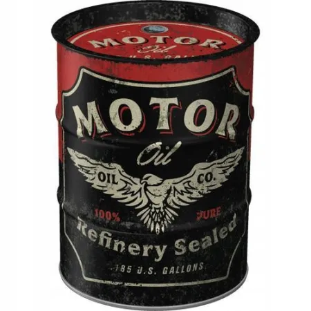 Skarbonka MOTOR OIL USA metalowa puszka prezent