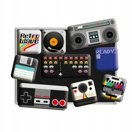 Magnesy (9szt) Retro Wave Media 83070