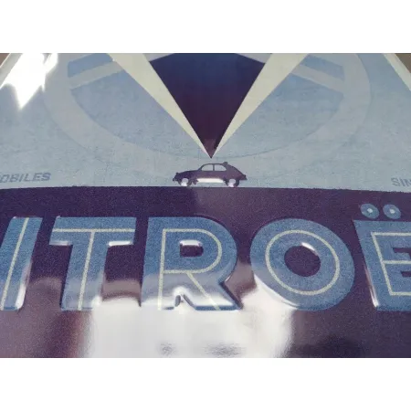 Plakat 30x40 Citroen 2CV Logo Blue 23308