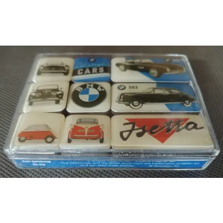 Magnesy (9szt) BMW - Vintage Cars 83078