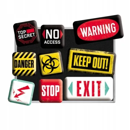 Magnesy (9szt) Warning 83094