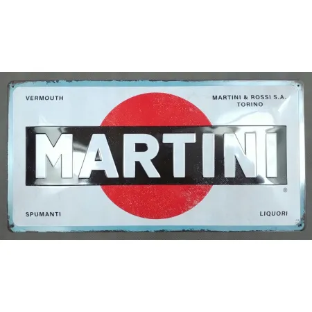 Plakat 25x50cm Martini Logo White 27030