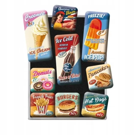 Magnesy (9szt) American Diner 83069