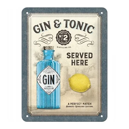 Plakat 15x20 Gin Tonic Served Here 26266