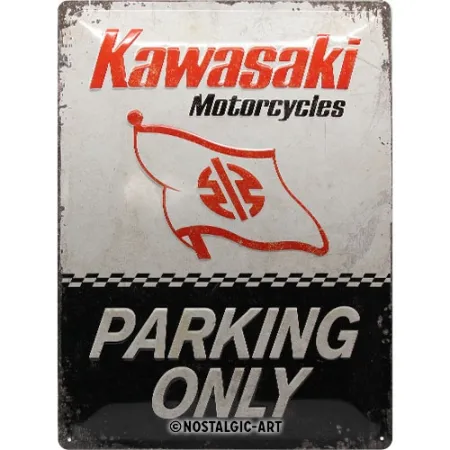 Tablica szyld KAWASAKI PARKING ONLY blaszany 30x40