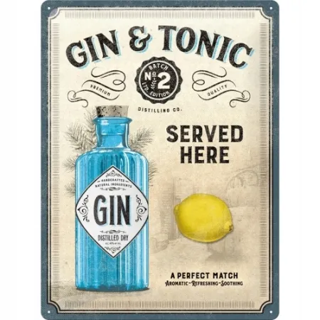 Plakat 30x40cm Gin & Tonic Served 23273