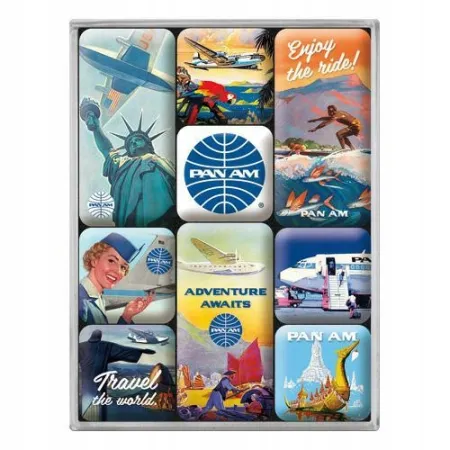 Magnesy (9szt) Pan Am Travel World 83127