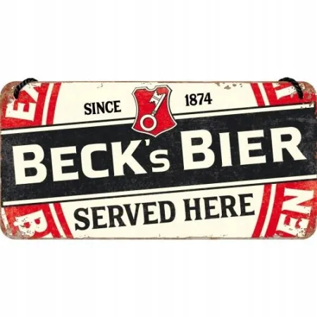 Zawieszka Becks-Label Served Here 28033
