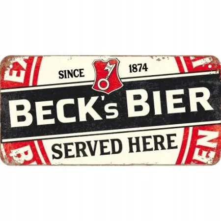 Zawieszka Becks-Label Served Here 28033