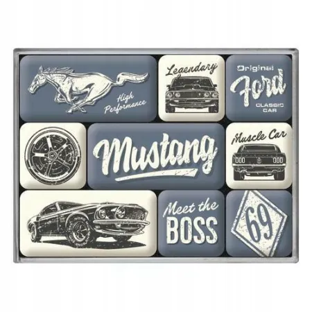 Magnesy (9szt) Ford Mustang Boss 83124