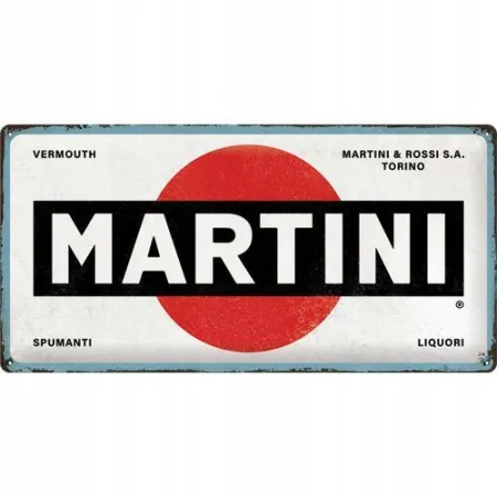 Plakat 25x50cm Martini Logo White 27030