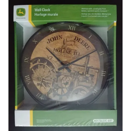 Zegar ścienny JOHN DEERE na prezent metal+szkło