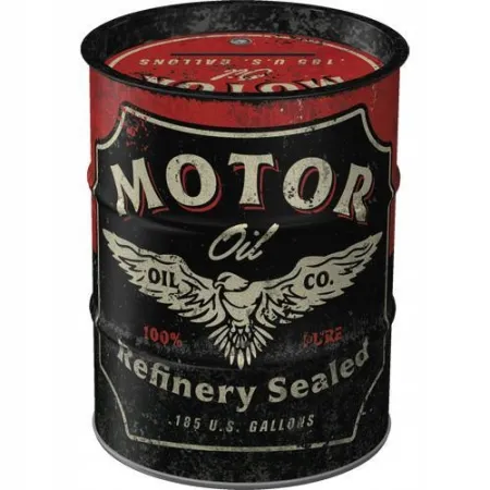 Skarbonka MOTOR OIL USA metalowa puszka prezent