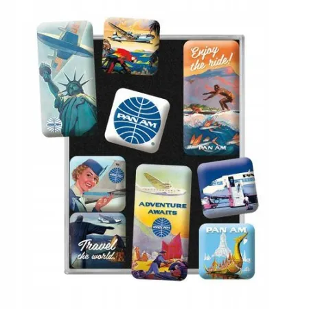 Magnesy (9szt) Pan Am Travel World 83127