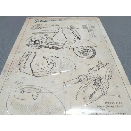 Plakat 20x30 Vespa-Parts Sketc 22312