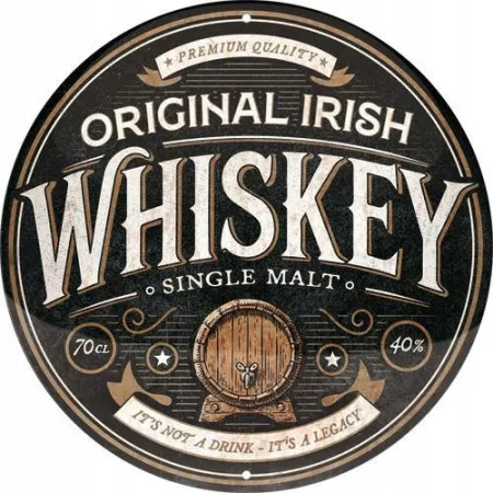 Plakat okrągły 35cm Orginal Irish 25115