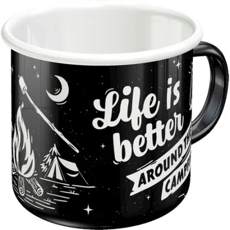 Emaliowany Kubek Life Is Better 43221