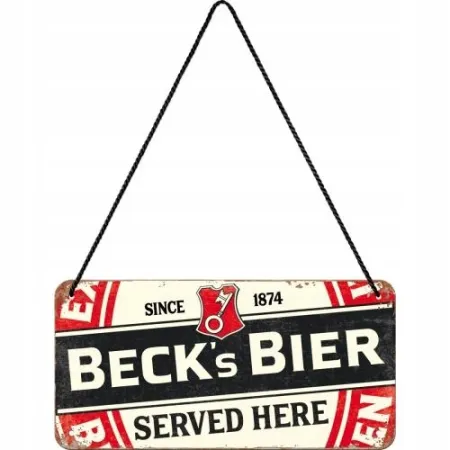 Zawieszka Becks-Label Served Here 28033