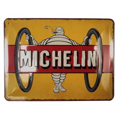 Plakat metalowy 15x20 cm Michelin Tyres Yellow 26299