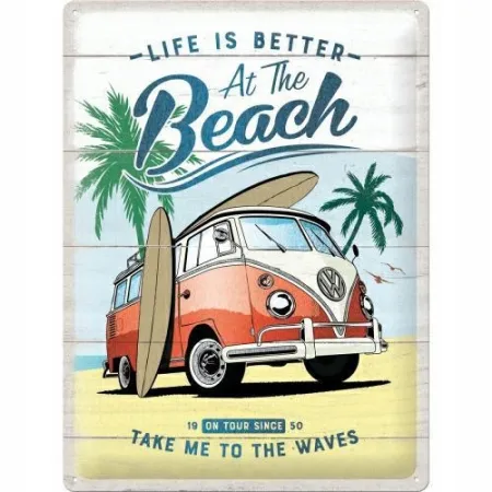 Plakat 30 x40cm VW Bulli-Beach-Spe 63441