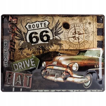 Plakat 30x40cm Route 66 Road Tri 23147