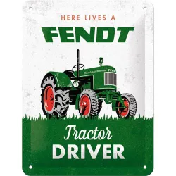 Plakat metalowy 15x20 cm Fendt Tractor Driver 26318